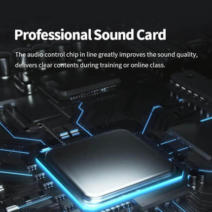 Soyto Wired Gaming Headset With Comfortable Noise Reduction showing close-up professional sound card chip and circuitry