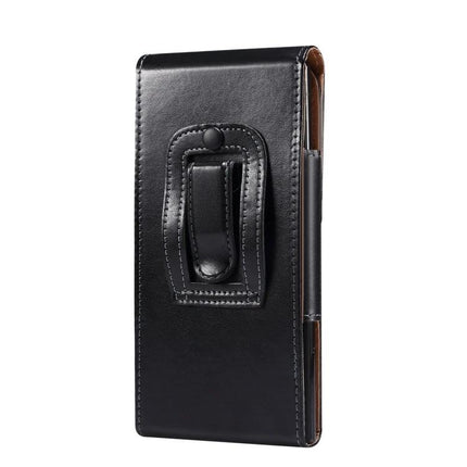 Men's Glossy Leather Phone Waist Bag For 6.9-Inch Models black glossy leather belt clip case for 6.9-inch phones