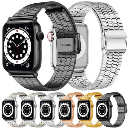 Steel Band For Apple Watch 38/40/41/42/44/45mm Adjustable