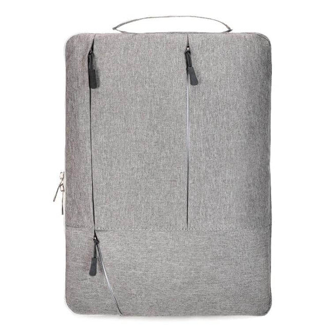 Casual Portable Laptop Handbag for 13-17 Inch Laptops in grey with fleece-lined interior, front zip pockets and top handle for commuting