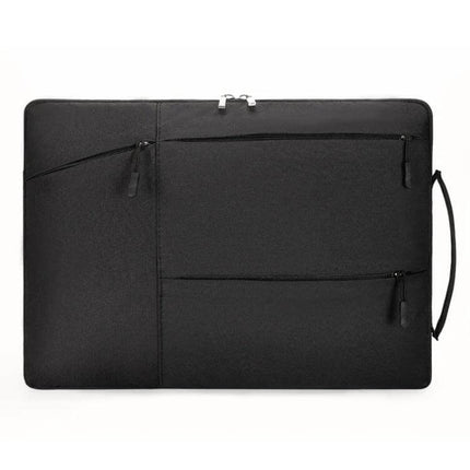 Casual Portable Laptop Handbag for 13-17 Inch Laptops - black travel-friendly laptop case with fleece interior and multiple zip pockets