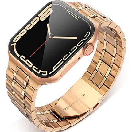 5-Bead Stainless Steel Apple Watch Band Compatible 38-45mm | Syndmart