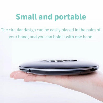 Kecag Wall-Mounted CD Player for Learning with Eye Protection - compact, circular portable CD player shown resting in a hand