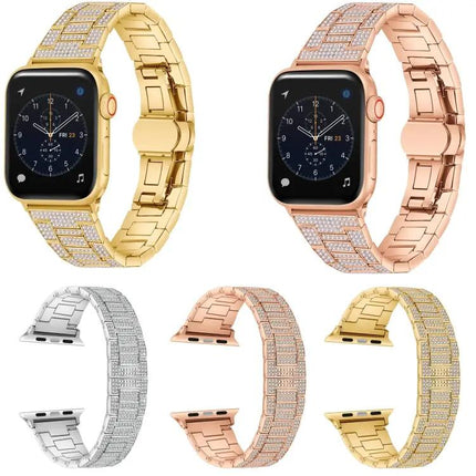 Metal Diamond Strap For Apple Watch 41/45/40/44/42mm