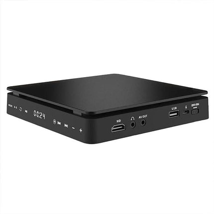 Kecag Plug-in Mini HD DVD Player for Home Entertainment in Black compact HDMI DVD and USB player for modern TVs