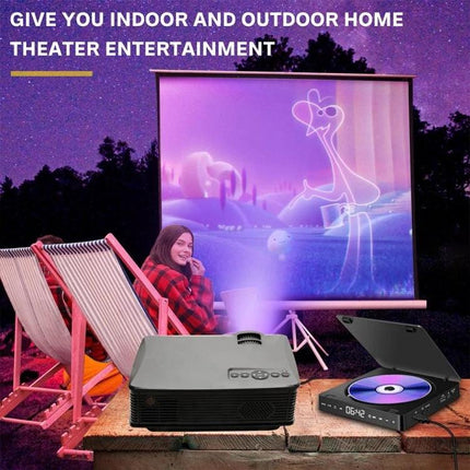 Kecag Plug-in Mini HD DVD Player for Home Entertainment in Black compact DVD player with HDMI for indoor outdoor movie nights
