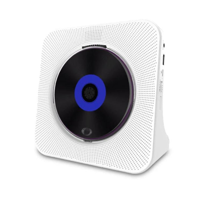Kecag Retro Bluetooth CD Player with Rechargeable Battery white retro-style Bluetooth CD player with disc and USB port