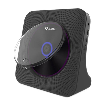 Kecag Retro Bluetooth CD Player with Rechargeable Battery playing a CD, Bluetooth and USB ports visible