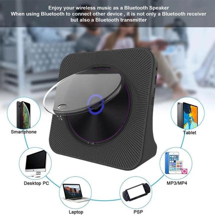 Kecag Retro Bluetooth CD Player with Rechargeable Battery portable vintage-style Bluetooth speaker and CD player for home and travel
