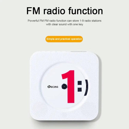 Kecag Wall-Mounted Bluetooth CD Player for Home Music Playback | Syndmart