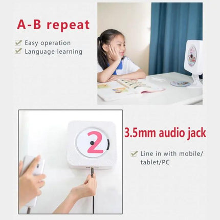 Kecag Wall-Mounted Bluetooth CD Player for Home Music Playback | Syndmart