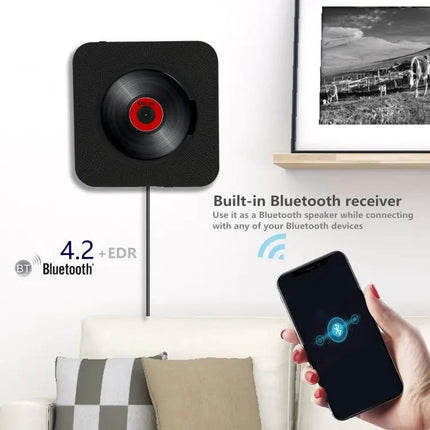 Kecag Wall-Mounted Bluetooth CD Player for Home Music Playback | Syndmart