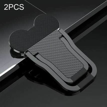 Ergonomic Foldable Laptop Stand for Comfortable Viewing compact black clip-style stand elevating laptop for better posture and airflow