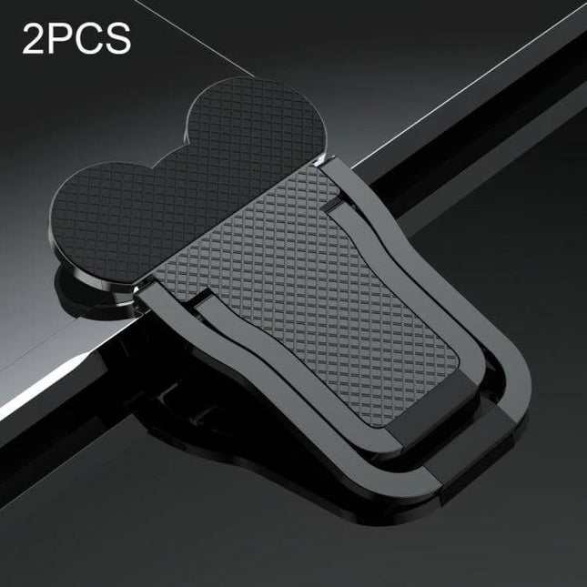 Ergonomic Foldable Laptop Stand for Comfortable Viewing compact black clip-style stand elevating laptop for better posture and airflow