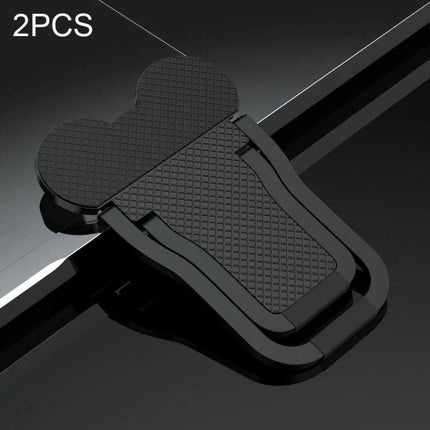 Ergonomic Foldable Laptop Stand for Comfortable Viewing black compact foldable clamp stand for desk and travel