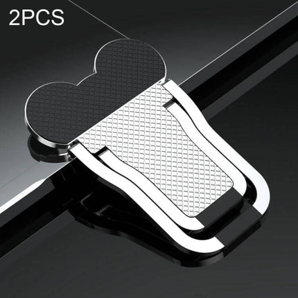 Ergonomic Foldable Laptop Stand for Comfortable Viewing — compact metal foldable clip stand elevating laptop for better posture and airflow (2PCS)