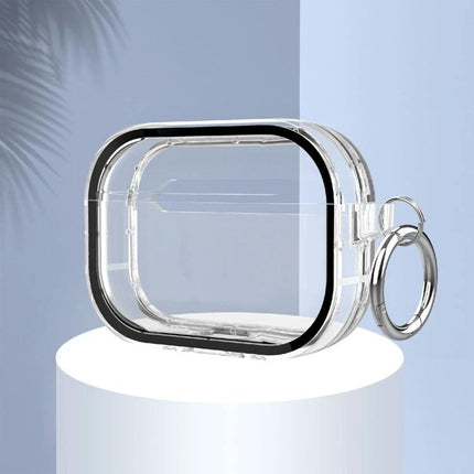 AirPods Case for Everyday Protection and Travel Use - clear PC+TPU protective case with keyring for commuting and travel