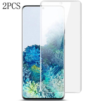 IMAK Curved Full-Screen Hydrogel Film Screen Protector for Phones showing ultra-thin clear protector on curved smartphone display