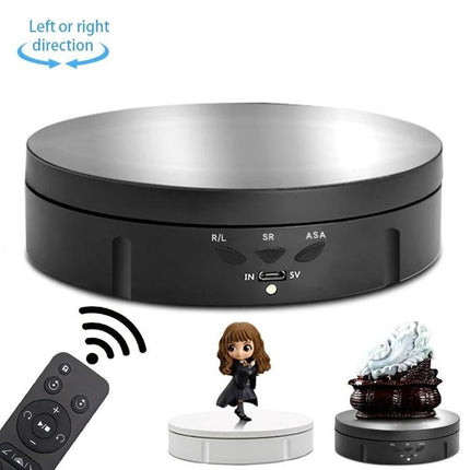 USB Electric Rotating Turntable for Product Displays, 5V USB rotating display stand with remote for jewelry, models and collectibles