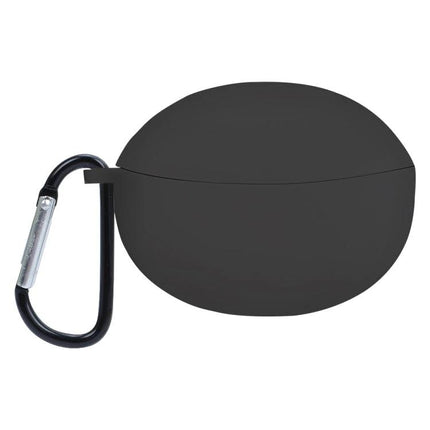 Protective Silicone Cover for OPPO Earphones in Daily Life - black silicone case with carabiner, protects against scratches dust and minor impacts