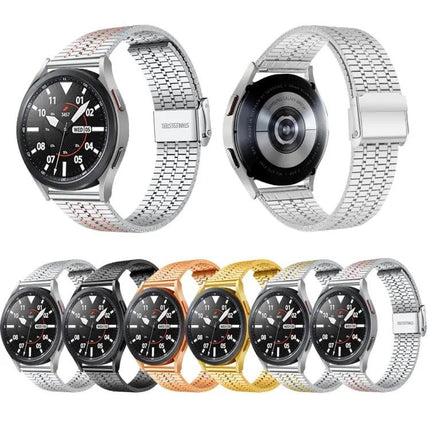 20mm Stainless Steel Watch Band Seven-Bead Universal