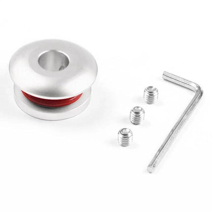 Car Gear Shift Knob Stopper Dust Cover Fixer Keeps Boot Secure - aluminum stopper with red gasket, set screws and hex key for installation