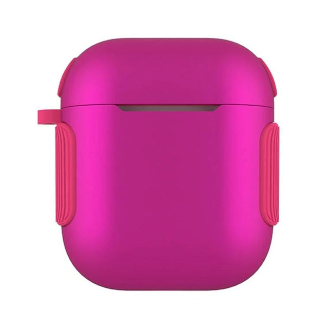 Protective Case for AirPods in Daily Listening Sessions - matte pink case with contrast grip for commuting and workouts