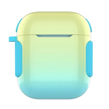 Protective Case for Everyday AirPods Use and Travel in gradient mint and blue with reinforced corner grips for shock protection
