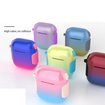 Protective Case for Everyday AirPods Use and Travel in gradient colors showing reinforced corners and compact shock-absorbing design