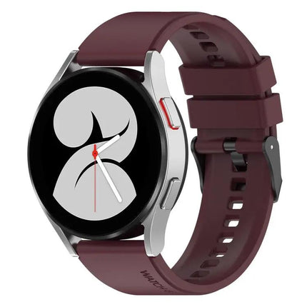 20mm Black Silicone Band Buckle for Samsung Galaxy Watch 5