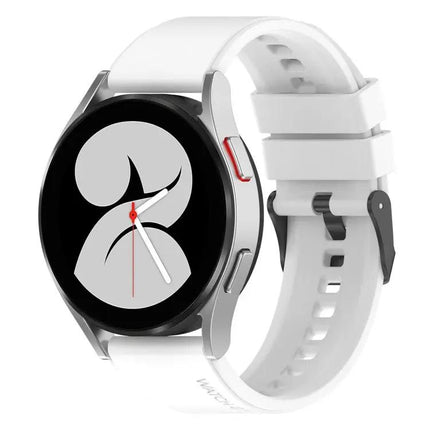 20mm Black Silicone Band Buckle for Samsung Galaxy Watch 5