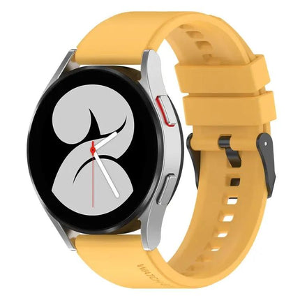 20mm Black Silicone Band Buckle for Samsung Galaxy Watch 5