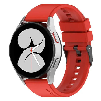 20mm Black Silicone Band Buckle for Samsung Galaxy Watch 5