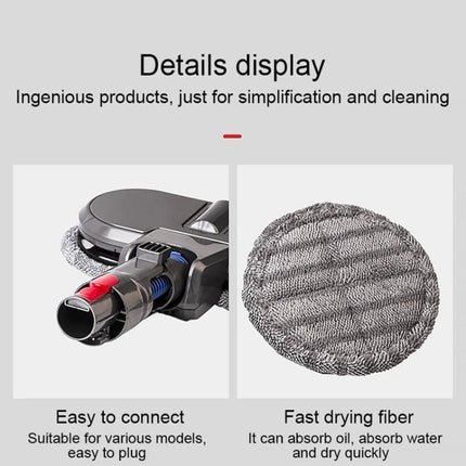 Replacement Electric Mop Head with Water Tank for Dyson Vacuums showing mop head attachment and round fast-drying mopping pad