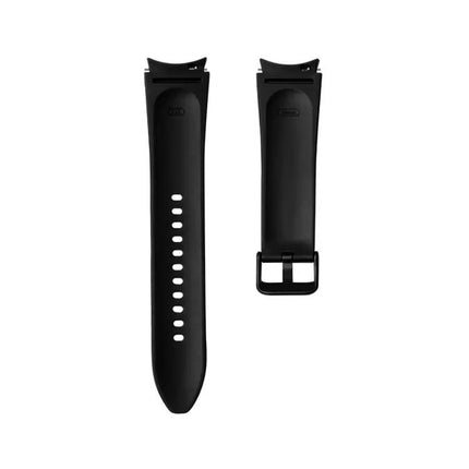 Silicone Leather Black Buckle Watch Band For Galaxy Watch