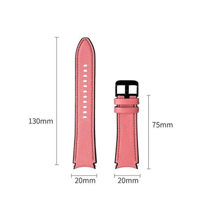 Silicone Leather Black Buckle Watch Band For Galaxy Watch