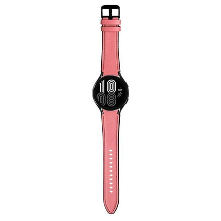 Silicone Leather Black Buckle Watch Band For Galaxy Watch