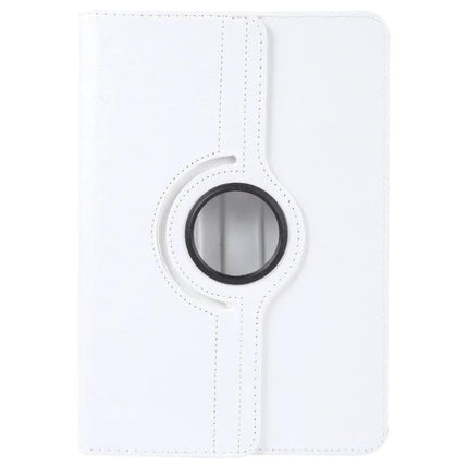 Leather Flip Case for 10-Inch Tablets with 360-Degree Rotation white rotating stand cover for reading and video calls