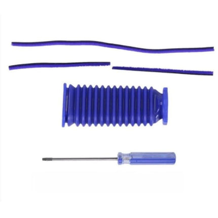 Soft Velvet Replacement Strips for Vacuum Floor Brushes - blue replacement strips and tool for Dyson V7 V8 V10 V11 soft roller heads