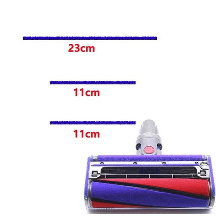 Soft Velvet Replacement Strips for Vacuum Floor Brushes - set of 23cm and two 11cm soft velvet strips for Dyson V7 V8 V10 V11 soft roller head, pet-friendly