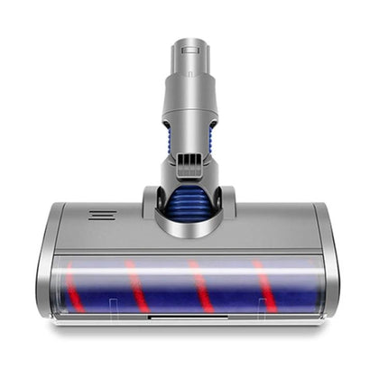 Electric Floor Brush for Dyson V6 and DC62 Vacuums - silver electric brush head with plush roller for hardwood, tile, pet hair
