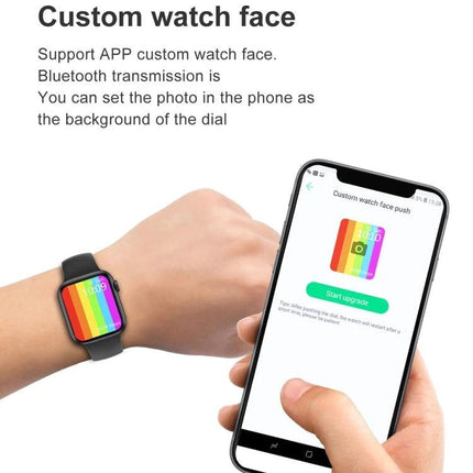 Silicone Smart Watch for Everyday Wear and Alerts showing custom watch face synced from phone app