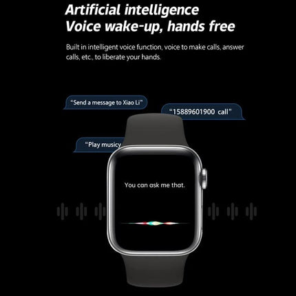 Silicone Smart Watch for Everyday Wear and Alerts – black silicone smartwatch showing voice assistant and call notifications