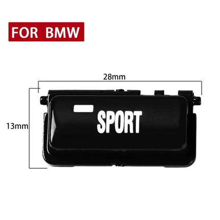 Sport Mode Button for Left and Right Drive Vehicles - black ABS BMW SPORT switch 28mm x 13mm with factory-style illumination