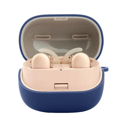 Silicone Protective Case for Sony Earphones in Daily Use - navy blue silicone shockproof cover for earbuds, 1.8mm thickness