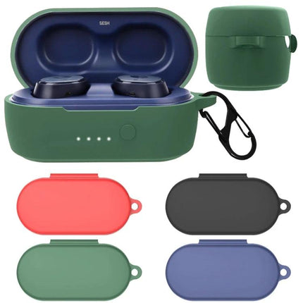 Little Magic Bean Silicone Case for Everyday Earphone Protection – green silicone earphone charging case with carabiner, multiple color options, soft protective cover
