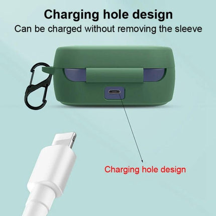 Little Magic Bean Silicone Case for Everyday Earphone Protection - green silicone case with charging hole design and keyring for on-the-go use