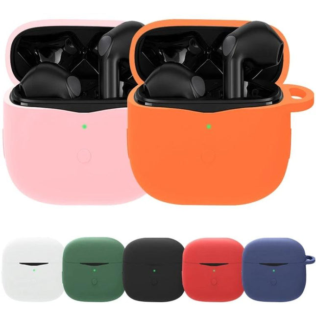 SoundPEATS Silicone Case for Everyday Earphone Protection in multiple colors showing silicone protective covers for wireless earbud charging cases