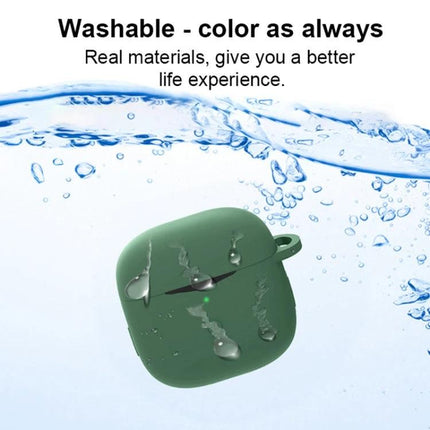 SoundPEATS Silicone Case for Everyday Earphone Protection in green silicone with water droplets showing washable, protective, lightweight design