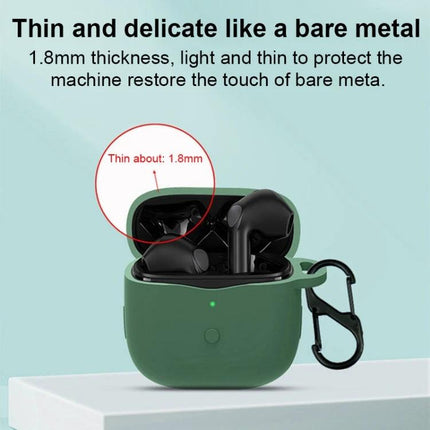 SoundPEATS Silicone Case for Everyday Earphone Protection - green 1.8mm thin silicone case with carabiner protecting black true wireless earbuds